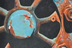 Distressed Surface IX, Acrylic on Paper, 12 X 18 cm, 2012